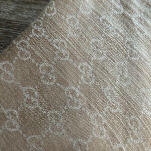 Gucci Authentic Light Brown Monogrammed Wrap